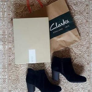 Clark's Black Booties/Ankle Boots